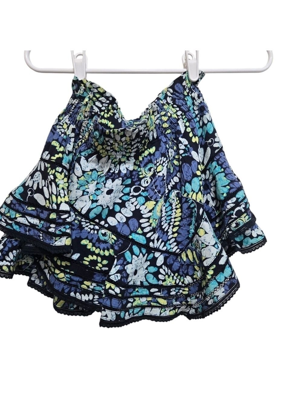 Aerie Floral Skort XS Blue Green Ruffle Mini Skirt Shorts NWT - Picture 3 of 13